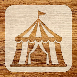 Zirkuszelt-Schablone, digitaler Download, SVG, DXF, STL, PNG, PDF-Dateien