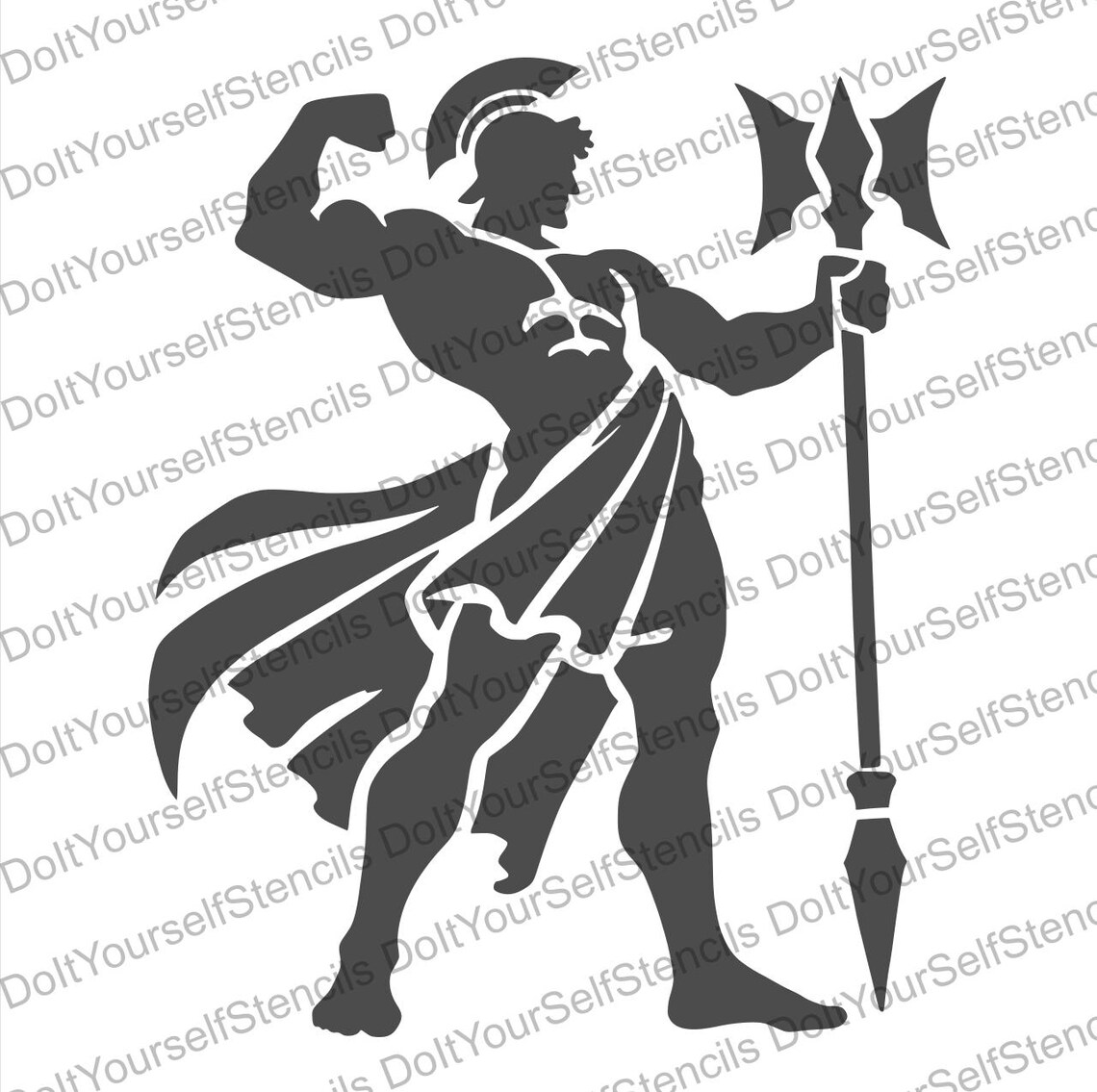 Spartan Warrior Stencil, Reusable DIY Craft Stencil, Digital Download ...
