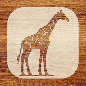 Giraffe Silhouette Stencil, Reusable DIY Craft Stencil, Digital Download, STL, DXF, Svg Files