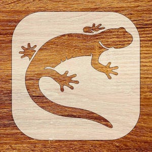 Plantilla de silueta de salamandra, descarga digital en archivos SVG, DXF, STL, PNG y PDF