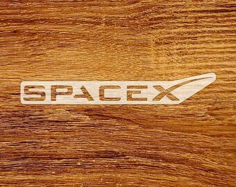 SpaceX Logo Stencil, Reusable DIY Craft Stencil, Digital Download, STL, DXF, Svg Files&quot;