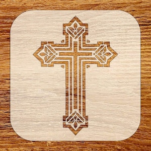 Cross Stencil, Reusable DIY Craft Stencil, Digital Download, STL, DXF, Svg Files