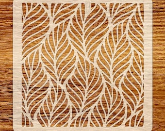 Tropisches Blattmuster Schablone, Digitaler Download, SVG, DXF, Stl, Png, Pdf