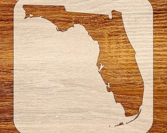 Florida State Silhouette Stencil, Digital Download, SVG, DXF, Stl, Png, Pdf Files