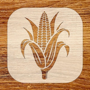 Corn Stalk Stencil, Digital Download, SVG, DXF, Stl, Png, Pdf Files