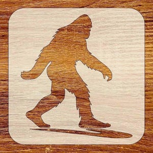 Sasquatch Stencil, Digital Download, SVG, DXF, Stl, Png, Pdf Files