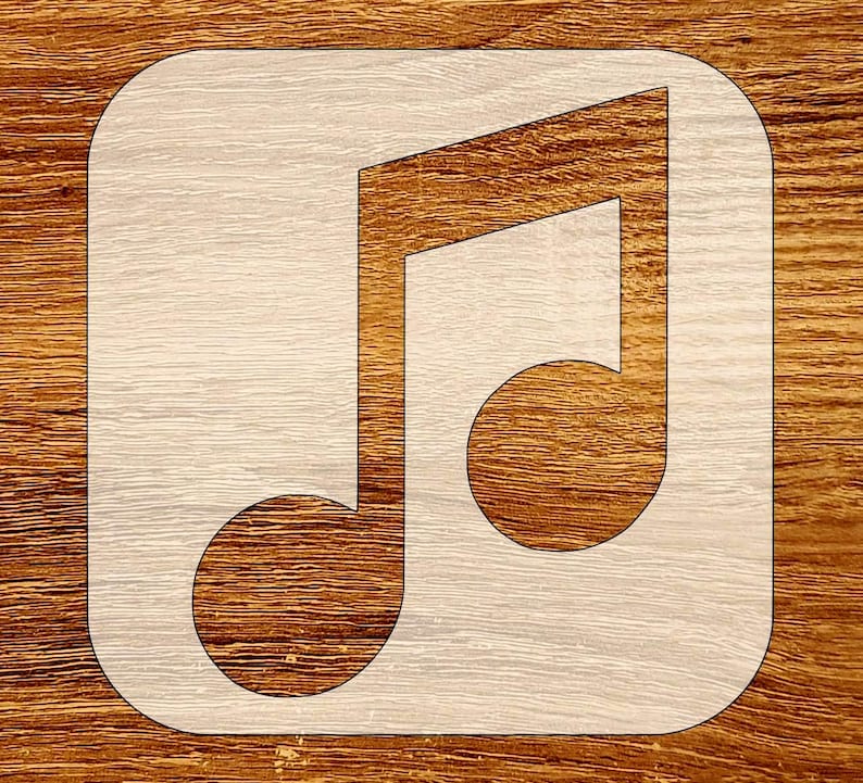 Eighth Note Stencil, Music Symbol Craft, Digital Download, SVG, DXF ...