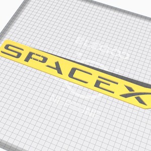 Spacex Logo Stencil, Reusable DIY Craft Stencil, Digital Download, STL ...