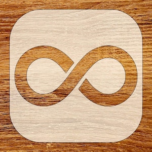 Infinity Symbol Stencil, Digital Download, SVG, DXF, Stl, Png, Pdf Files