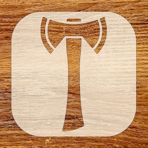 Double-Headed Battle Axe Stencil, Digital Download, SVG, DXF, Stl, Png, Pdf Files