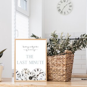 Last Minute Printable, Clock Face, Inspirational Calligraphy, Hand Lettering, Vintage Look, Gallery Wall, Instant Download, Last Minute Gift