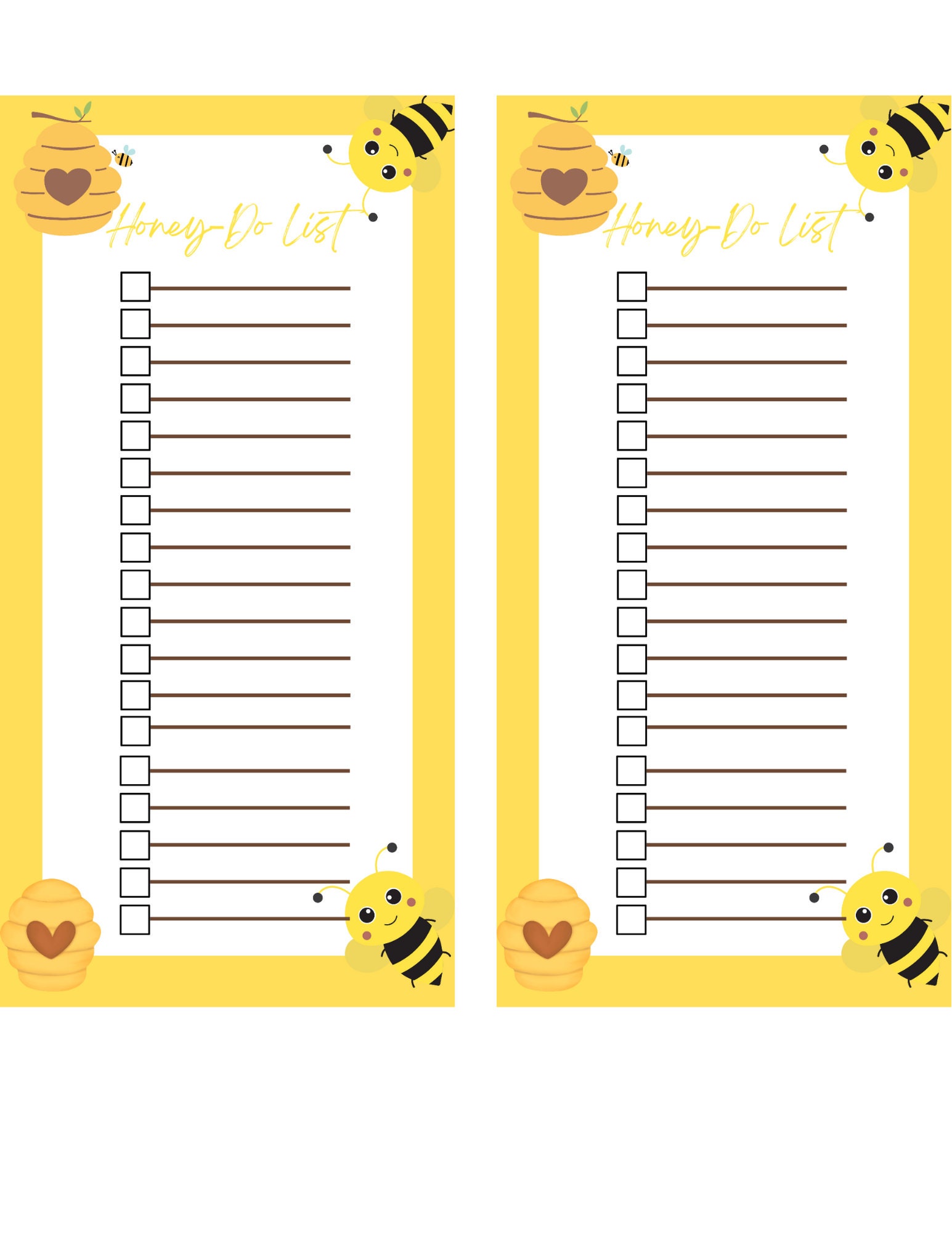 Cute Printable Cute Honey Do List Instant Download - Etsy cute-printable-cute-honey-do-list-instant-download-etsy