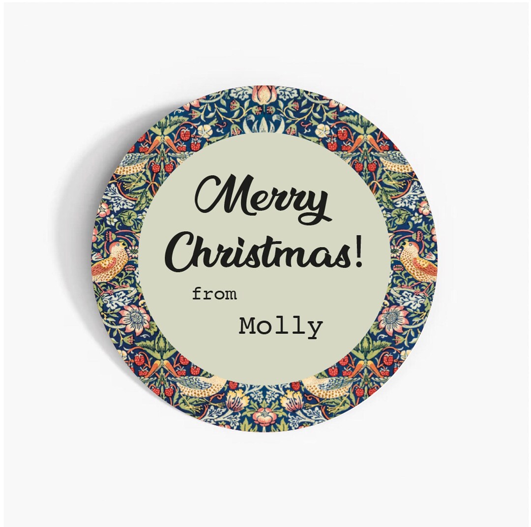 William Labes Personalised William Morris Paper Labels | Elegant Custom Stickers ...