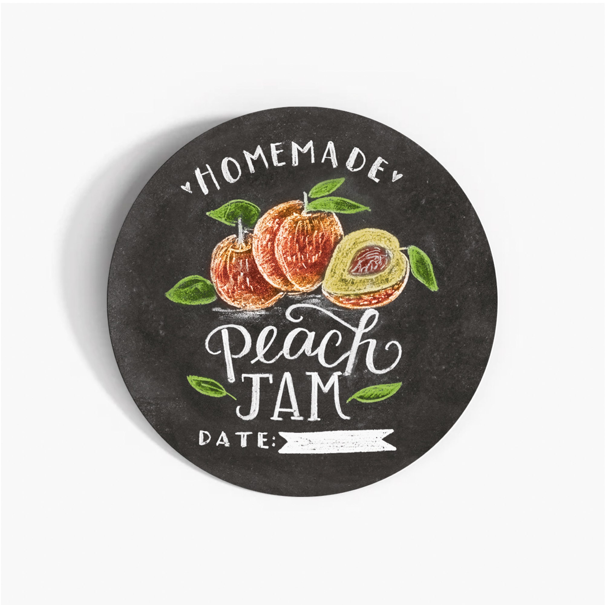 Set of 6, 12 or 24 Homemade Chalk Art Jam Stickers, Strawberry