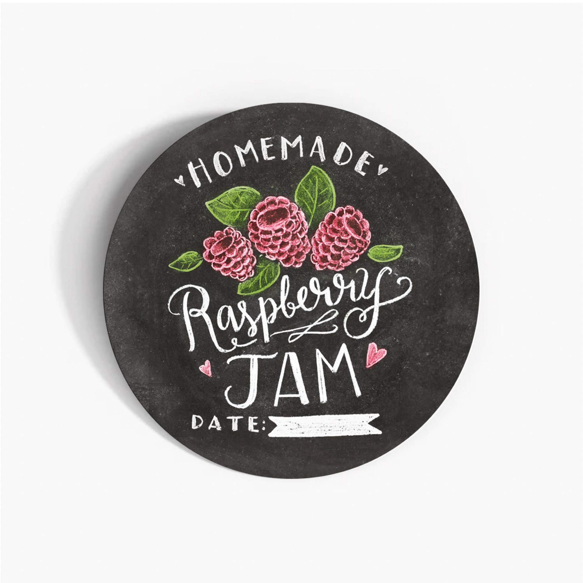 Set of 6, 12 or 24 Homemade Chalk Art Jam Stickers, Strawberry