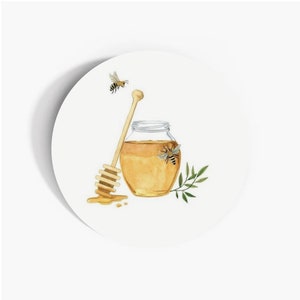 Etichette di carta per api barattolo di miele, adesivi di carta autoadesivi da 37 mm, etichette decorative per articoli di cancelleria multipack