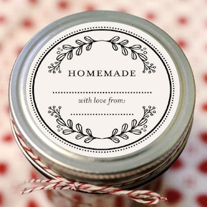 Custom Waterproof Jar Stickers for Homemade Jams | Set of 6, 12, or 24 | Perfect for Preserves, Pickles & Gifts | Personalised Labels