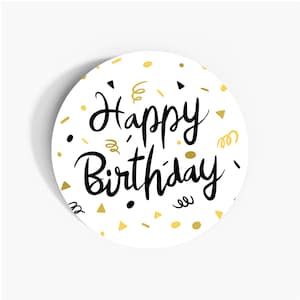 Alles Gute zum Geburtstag Papieretiketten, 37mm selbstklebende Papieraufkleber, Multipack Stationery Craft Decor Labels