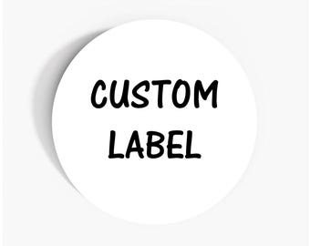 Personalized Logo Stickers: 37mm Kraft or White Paper Labels