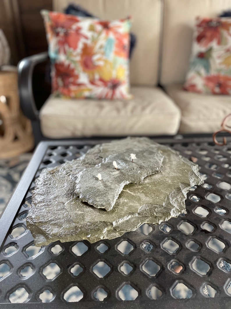 Slate Stone Oil Lamp Etsy