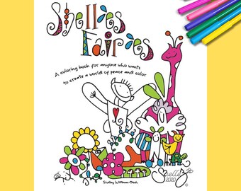 Digital Download Shelles Faires Coloring Book #1