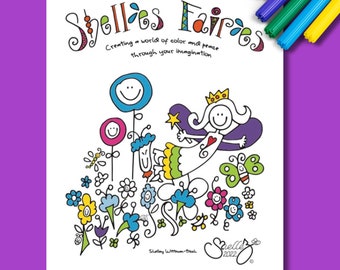 Digital Download Shelles Faires Coloring Book #2