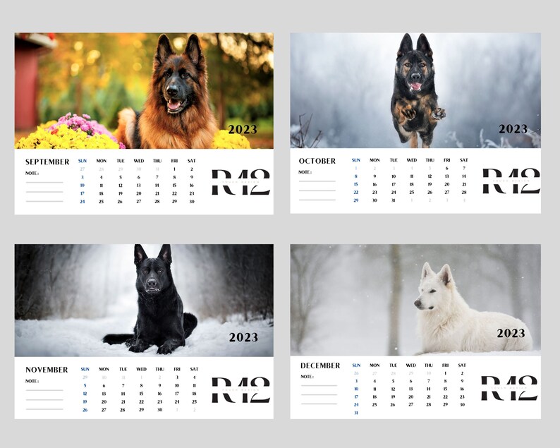 German Shepherd Calendar 2023 Dog Lover Gift - Etsy UK