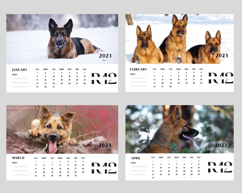 German Shepherd Calendar 2023 Dog Lover Gift - Etsy UK