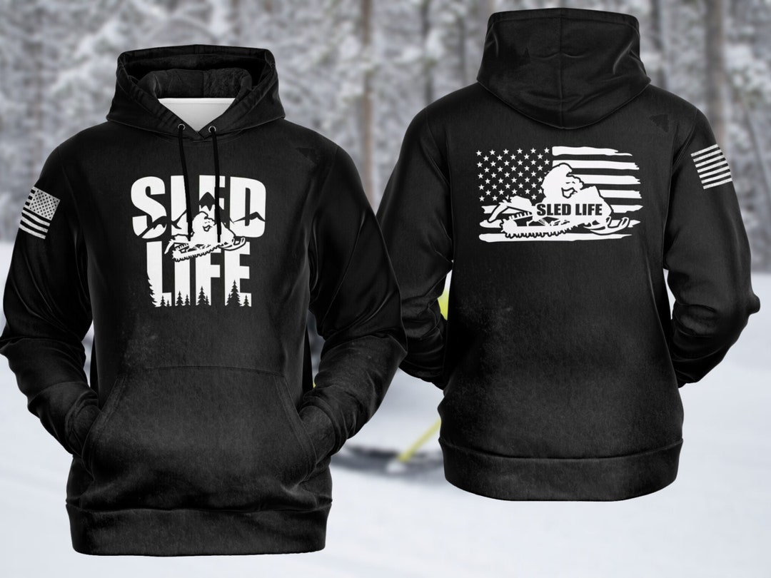 Snowmobile Riding Hoodie, Sled Life Hoodie, Snowmobiler Shirt, Snowmobiling Shirt, Snowmobile
