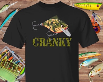 Cranky Fishing Lure Graphic T-Shirt, Fisherman Gift