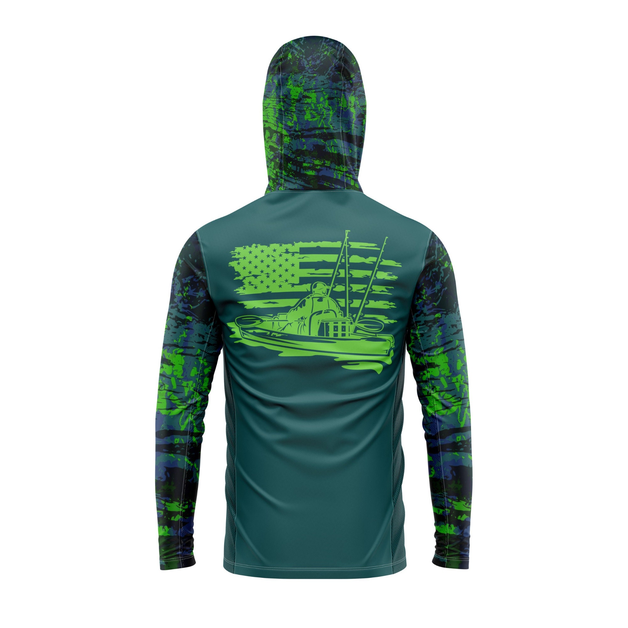 Kayak Fishing SPF Performance Long Sleeve Shirt, Kayak Angler Shirt
