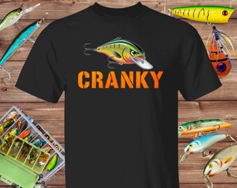 Cranky Fishing Lure Graphic T-Shirt, Fisherman Gift