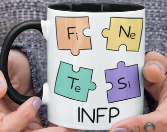 INFP | FiNe | MBTI | Cognitive Functions | Fun Puzzle | Mediator Present | Myers Briggs Personality Type | 16 Personalities | Novelty Mug