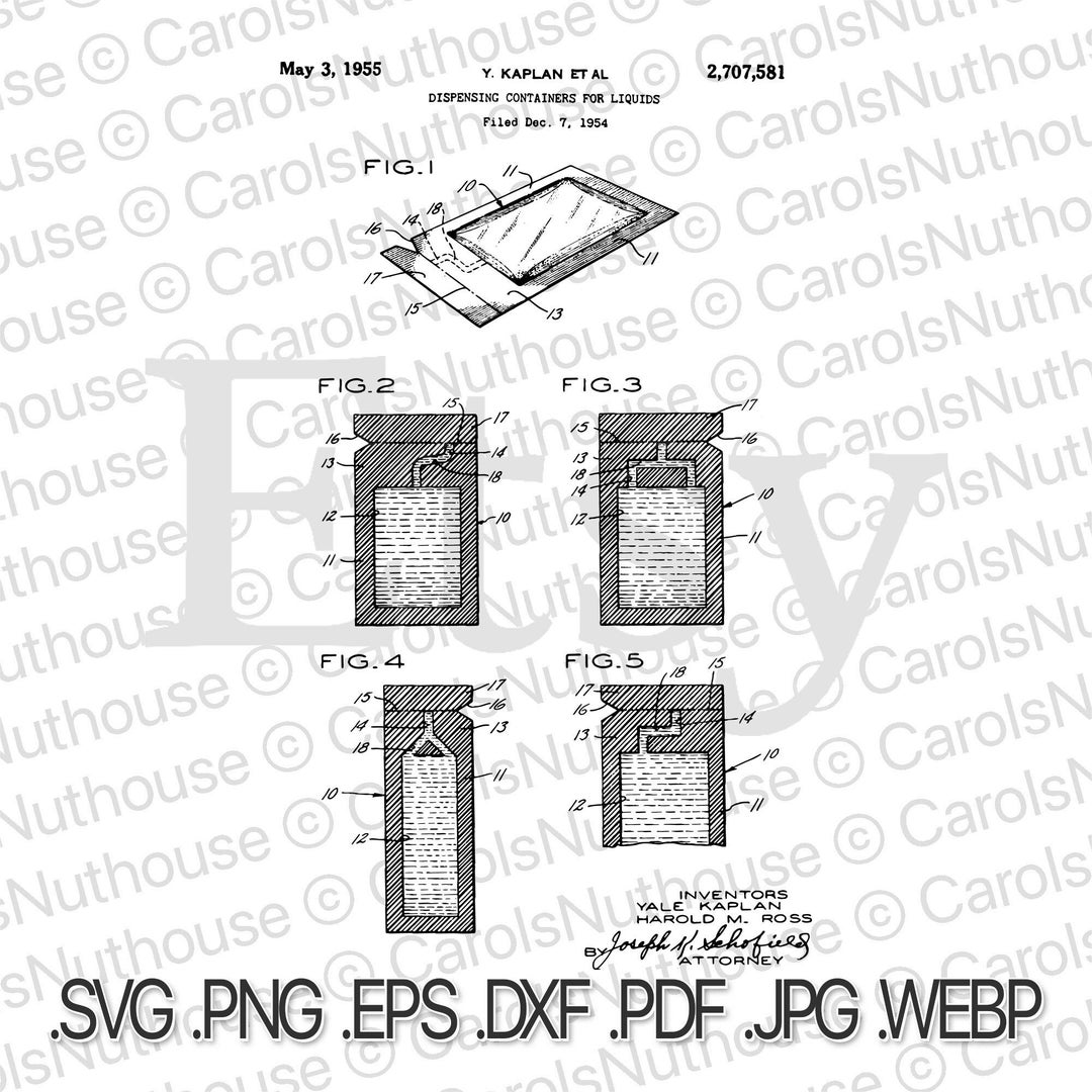 Ketchup Packet SVG, Ketchup Packet Patent Svg, Patent Svg, Condiment