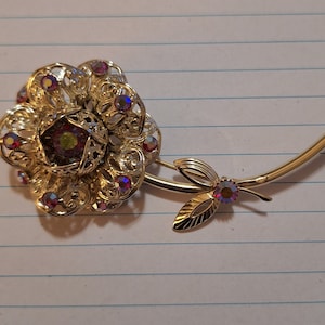 Vintage Sarah Coventry Large Flower Brooch