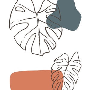 Minimalist Monstera Print