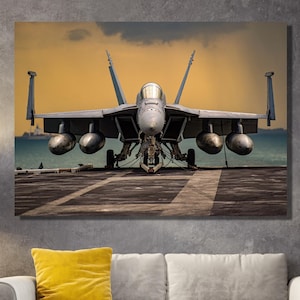 Military Jet Fighter Jet Modern Canvas Wall Art House Warming Gift Home Decor, Fighter Jet Poster, Military Jet Fighter Plane Print