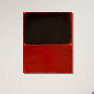 Mark Rothko Orange and Blue Canvas Painting, Abstract Wall Art, Contemporary Artwork, Blue Art Print, Wall Decor