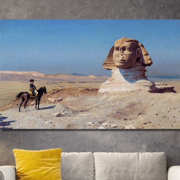 Bonaparte Before the Sphinx (1868) by Jean-Leon Gerome Canvas Wall Art Home Decor Jean Leon Gerome Canvas Poster Jean-Léon Gérôme Fine Art