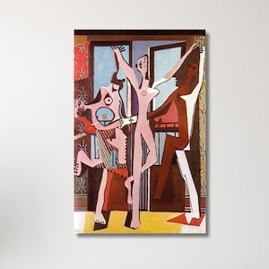 Pablo Picasso The Three Dancers Print Canvas, Picasso Artworking Wall Art Home Decor, Pablo Picasso Poster, Picasso Painting, Ready to Hang