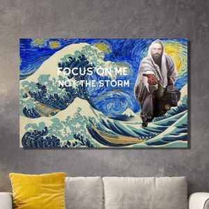 The Hand of God Canvas Wall Art Poster Print, Christian Canvas Wall Decor, Church Canvas Wall Decor, Ready to Hang Jesus Christ CANVAS