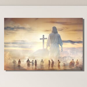 Jesus Christ Canvas Wall Art, Christian Faith Canvas Poster, Lord Jesus Christ Canvas Poster Print Art, Ready to Hang