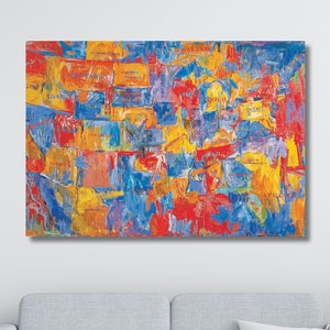 Jasper Johns Map Canvas, 1961 Jasper Johns Canvas Wall Art, Jasper Johns Artworking Poster, Jasper Johns Art Painting, Iconic Map Artwork