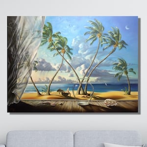 Toile de décoration murale surréaliste Vladimir Kush - Impression Vladimir Kush, affiche sur toile de peinture Vladimir Kush, panneau encadré en bois, affiche vintage