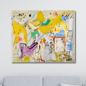 Willem de Kooning Artworks Canvas Poster, Kooning Canvas Art Print Gallery Home Wall Decor arts, Willem de Kooning Modern Wall Art Print