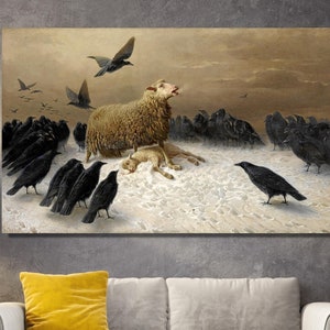 August Friedrich Schenck Anguish (1878) Canvas Poster, Friedrich Schenck Canvas Wall Art Print Art