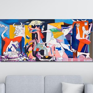 Picasso Artwork, Canvas Wall Art, Wall Decor, Guernica Wal Art, Abstract Wall Decor, Surreal Art, Modern Canvas, Trendy Wall Decor,