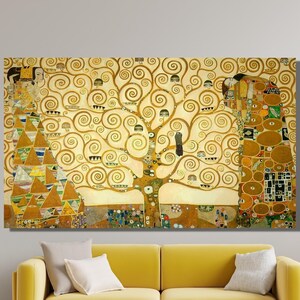 Gustav klimt the tree of life CANVAS WALL ART Tree Life Art, Gustav Klimt Gift Canvas Poster,  Tree Life Canvas Art gift