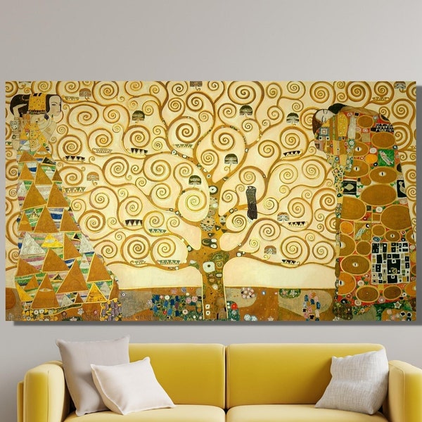 Gustav Klimt der Baum des Lebens CANVAS WALL ART Tree Life Art, Gustav Klimt Geschenk Leinwand, Baum Leben Leinwand Kunst Geschenk