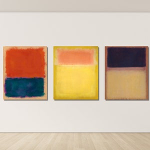 Set of 3 Mark Rothko Reproduction Canvas Wall Art Print Poster Mark Rothko Set Canvas Wall Art,Mark Rothko Painting, Rothko Poster or Canvas